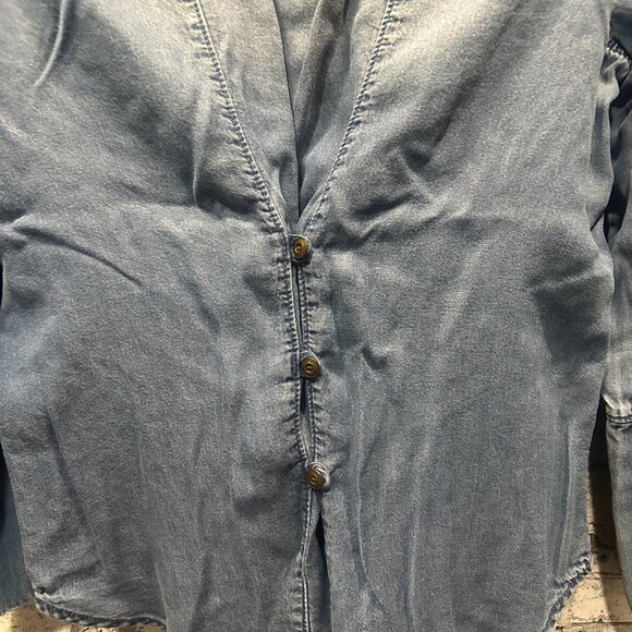 EUC A.B.S By Allen Schwaatz Cloth Stone Tencel Button Down Shirt Women's Size 6 - Picture 5 of 13
